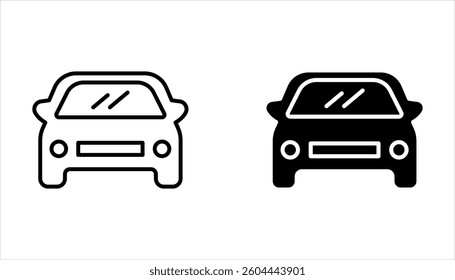 car icon set, vector illustrations on white background.