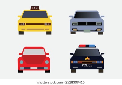 Car icon set vector isolated on white background