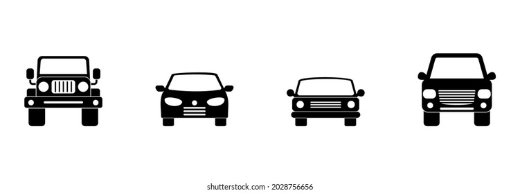 car icon set vector sign symbol