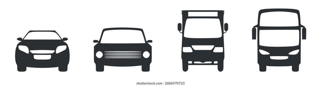 Car icon set vector sign symbol. Vector illustration.