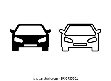 Car Icon Set. Car Vector Icon. Small Sedan