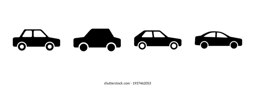 Car icon set. car vector icon. small sedan