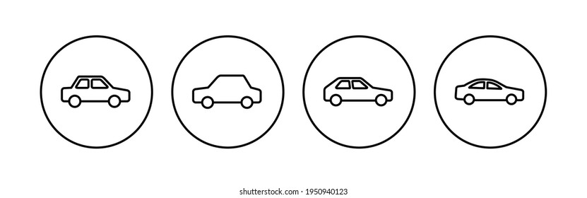 Car icon set. car vector icon. small sedan