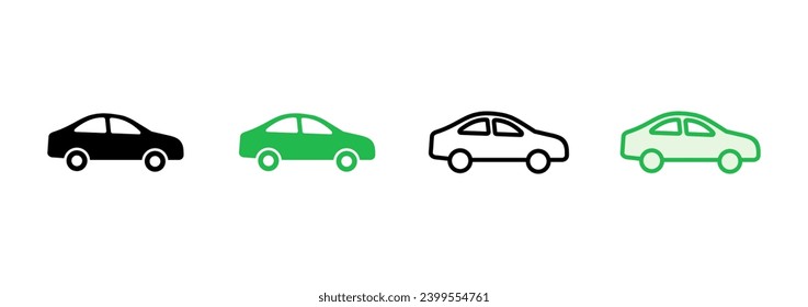 Car icon set. car vector icon. small sedan