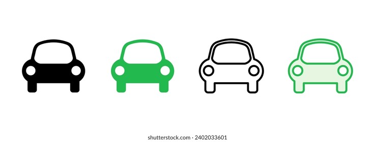 Car icon set. car vector icon. small sedan