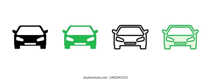 Car icon set. car vector icon. small sedan