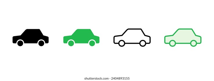 Car icon set. car vector icon. small sedan