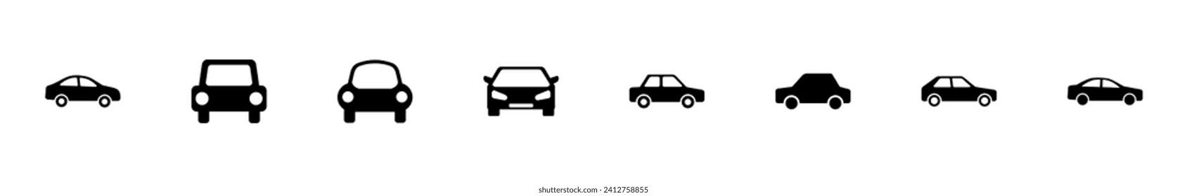 Car icon set. car vector icon. small sedan