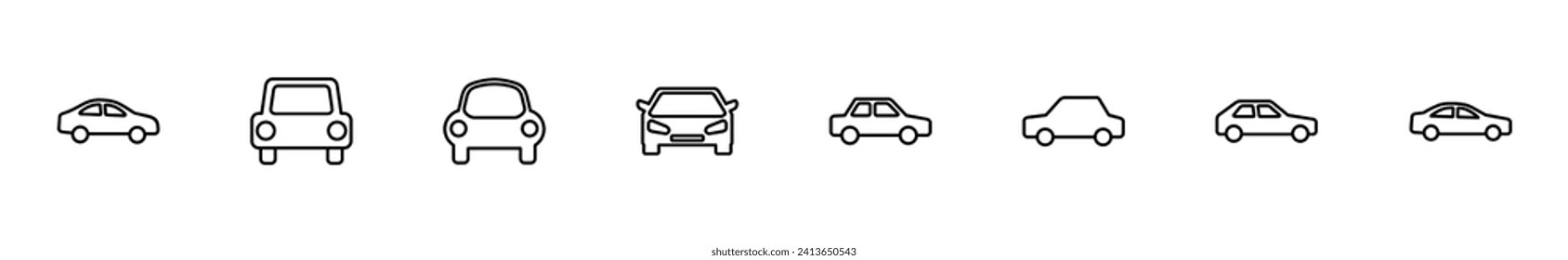 Car icon set. car vector icon. small sedan