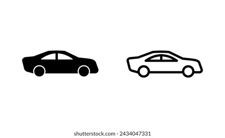 Car icon set. car vector icon. small sedan