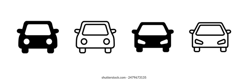 Car icon set. car vector icon. small sedan