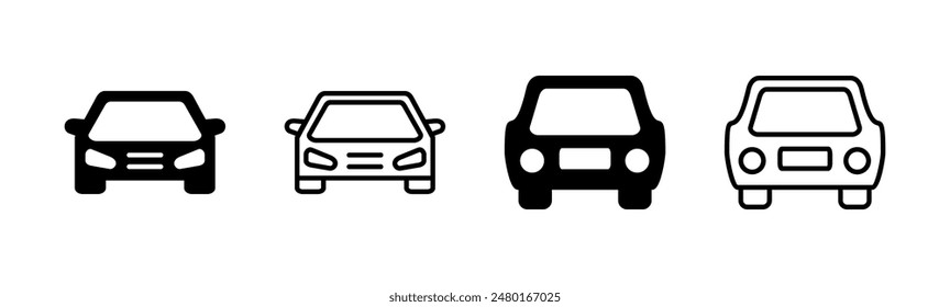 Car icon set. car vector icon. small sedan