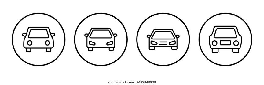 Car icon set. car vector icon. small sedan