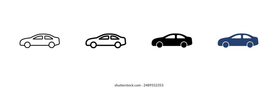 Car icon set. car vector icon. small sedan