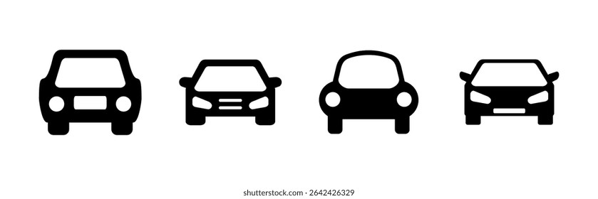 Car icon set. car vector icon. small sedan