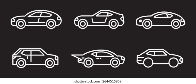 Car icon set. car vector icon. small sedan