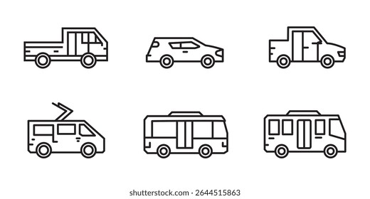 Car icon set. car vector icon. small sedan