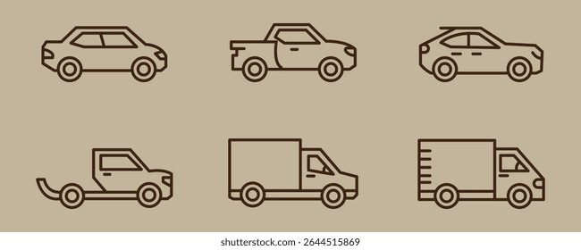 Car icon set. car vector icon. small sedan