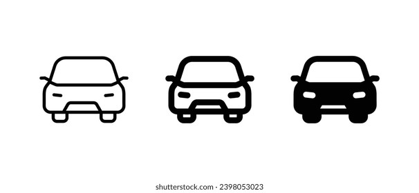 Car icon set vector for web, ui, and mobile apps