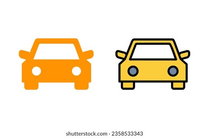 Car icon set for web and mobile app. car sign and symbol. small sedan