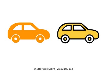 Car icon set for web and mobile app. car sign and symbol. small sedan