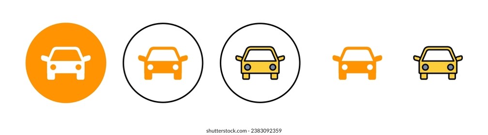 Auto-Icon-Set für Web- und Mobile-App. Autozeichen und -zeichen. kleiner Sedian