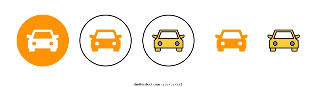 Car icon set for web and mobile app. car sign and symbol. small sedan