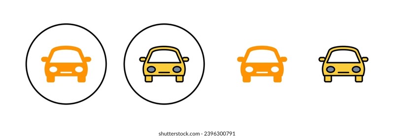 Car icon set for web and mobile app. car sign and symbol. small sedan