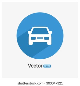 Car icon - Shadow Pictogram Vector illustration
