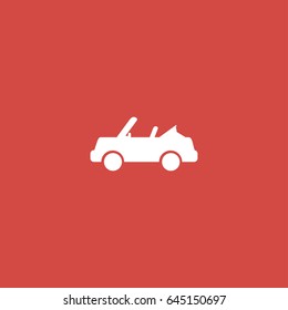 car icon. sign design. red background