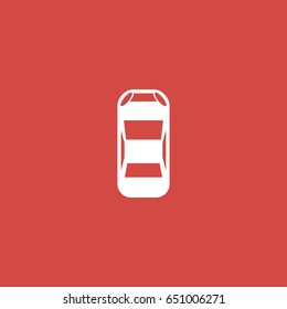 car icon. sign design. red background