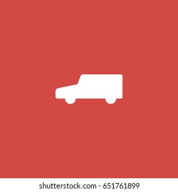 car icon. sign design. red background