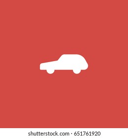 car icon. sign design. red background