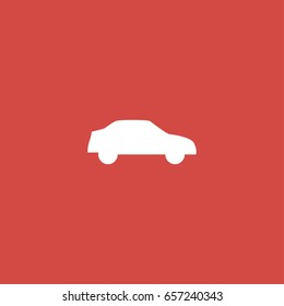 car icon. sign design. red background