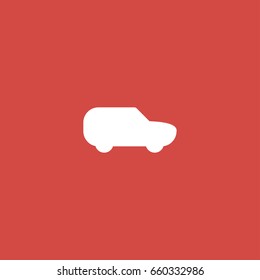 car icon. sign design. red background