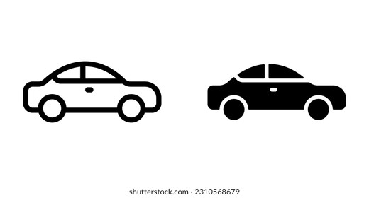 Car icon. sign for mobile concept and web design. vector illustration