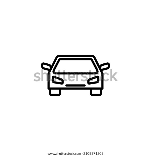 Car icon. car sign\
and symbol. small sedan