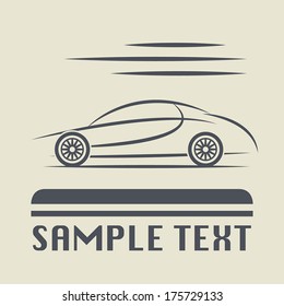 Car icon or sign, vector illustration
