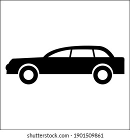 Autosymbol, Vektorgrafik. Verkehrssymbol. Autosymbol Logo Design schwarz Symbol. Vektorgrafik für Ihr Unternehmen 