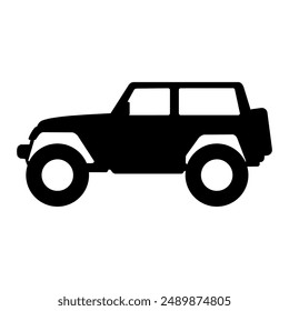 Car icon silhouette. Vector image