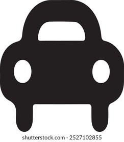 car icon silhouette vector style with white background