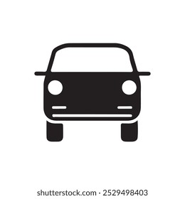 Car Icon silhoutee  vector, isolated white background
