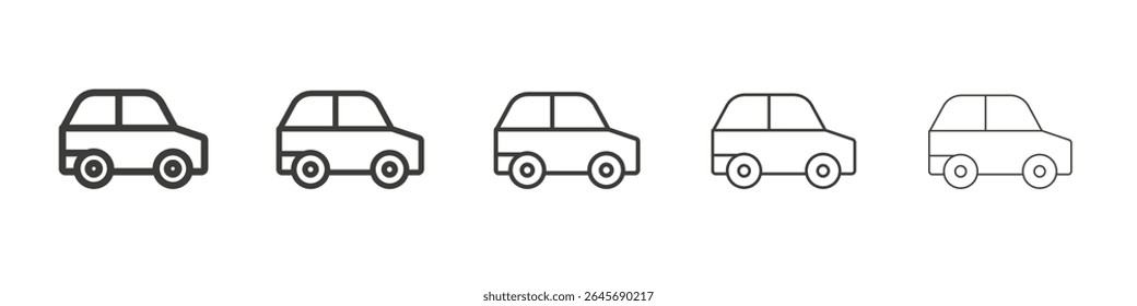 Car icon simple illustration logo art
