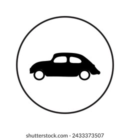 Car icon. Simple outline style sign symbol. Vector illustration.