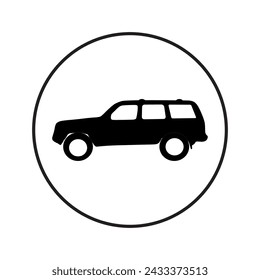 Icono de coche. Símbolo de signo de estilo de esquema simple. Ilustración vectorial.