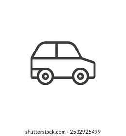 Icono de coche Logotipo de Vector de contorno simple