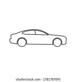Car icon in simple style. editable. Vector illustration