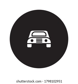 Icono de coche con un estilo sencillo. modificable. Ilustración del vector sobre fondo blanco