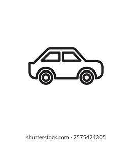 Car icon Simple thin outline