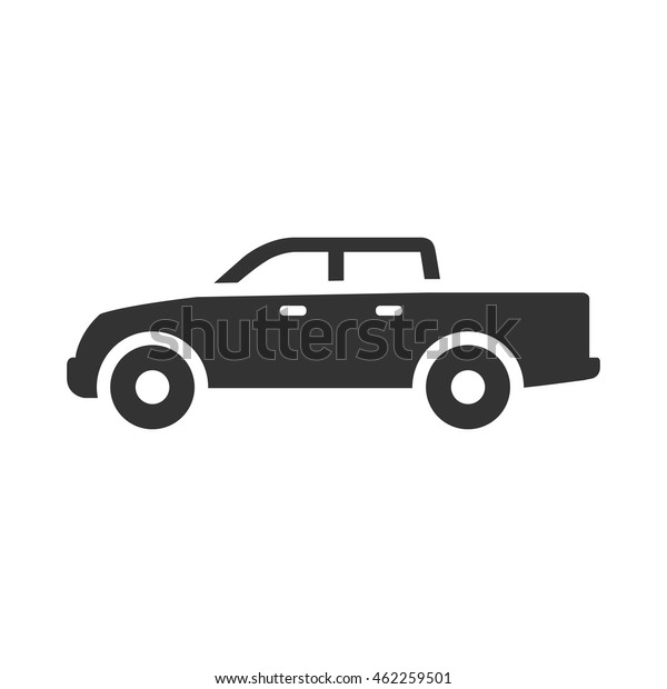 Car Icon Single Grey Color Truck Stock Vector (Royalty Free) 462259501